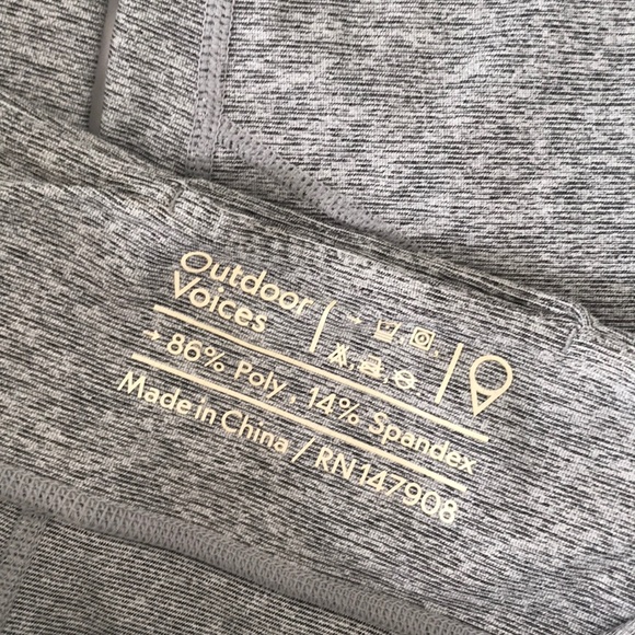 OUTDOOR VOICES heather grey warm up legging SZ S - Picture 3 of 4